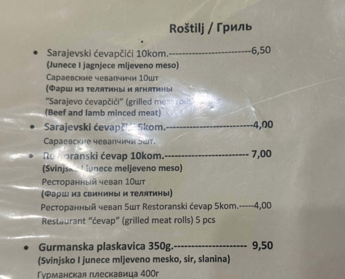 Prices in Montenegro